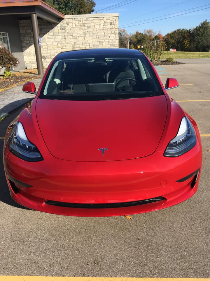 Tesla with XPEL paint protection film